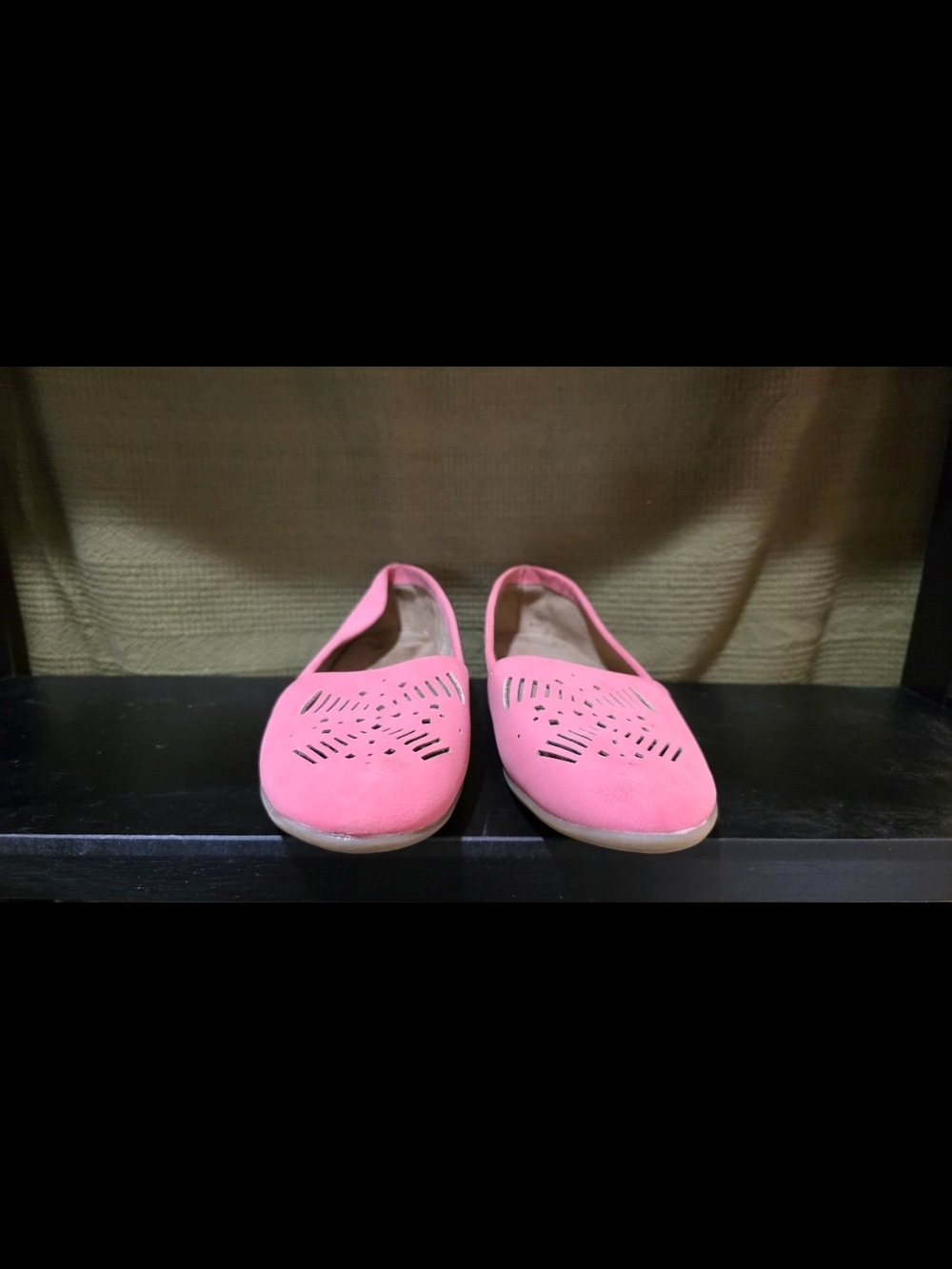 A2 By Aerosoles Pink Laser-Cut Slip-On Flats